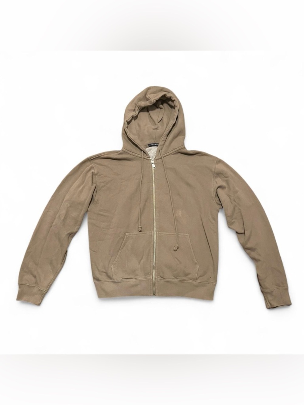 Brandy Melville Zip-Up Hoodie - Taupe
